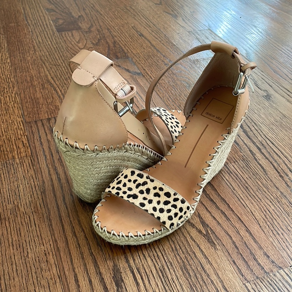 Dolce Vita Noor Leopard Multi Haircalf Wedge
